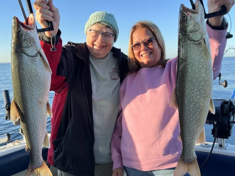 Captain Joseph Kottke's 32ft Tiara yacht for full day salmon trout fishing on Lake Superior Duluth
