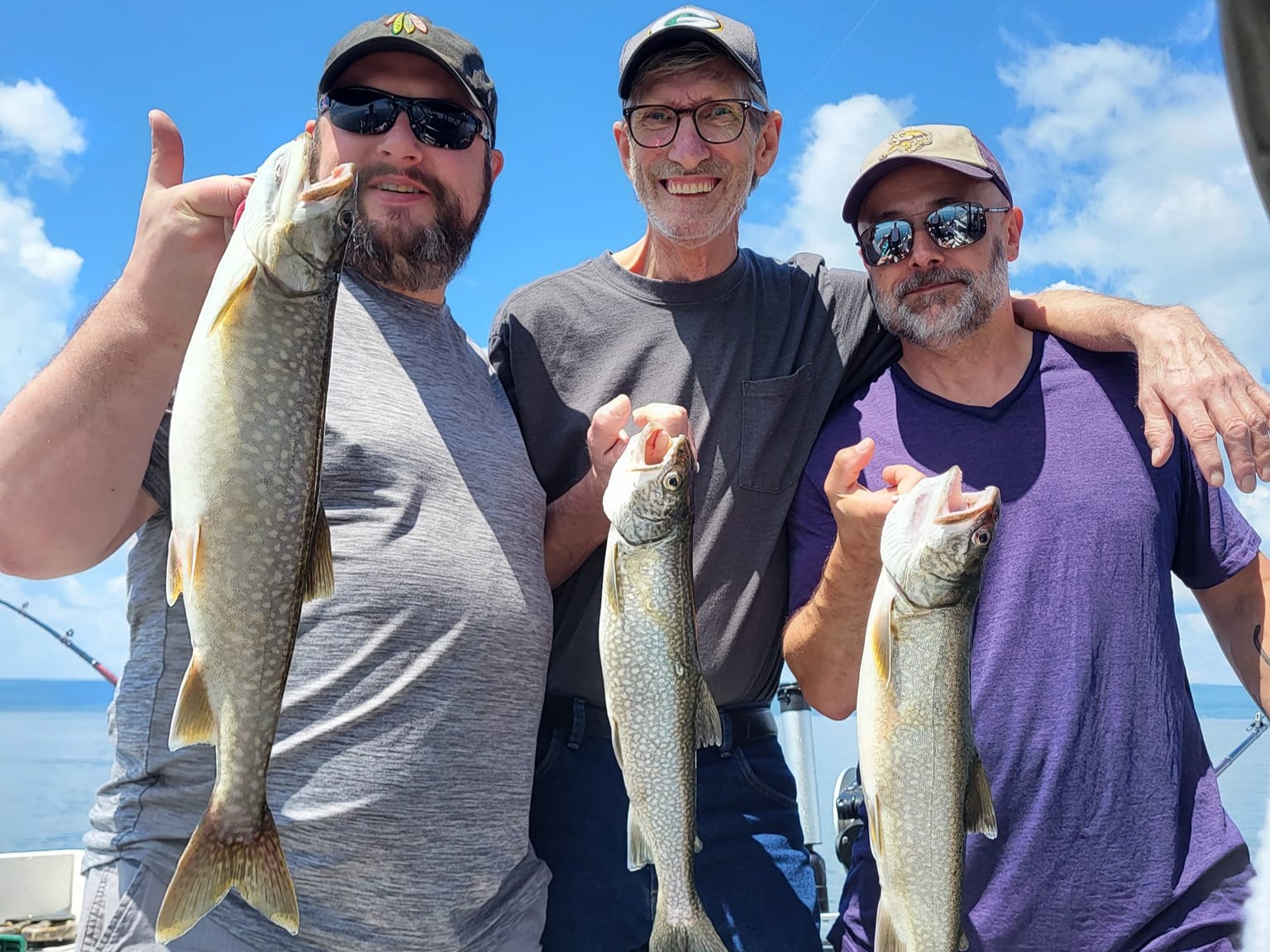 Professional fishing charter boat on Lake Superior in Duluth, MN for salmon and trout fishing