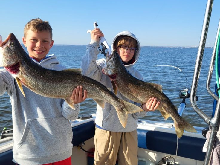 Full day Lake Superior fishing charter with Captain Joseph Kottke in Duluth, MN targeting salmon
