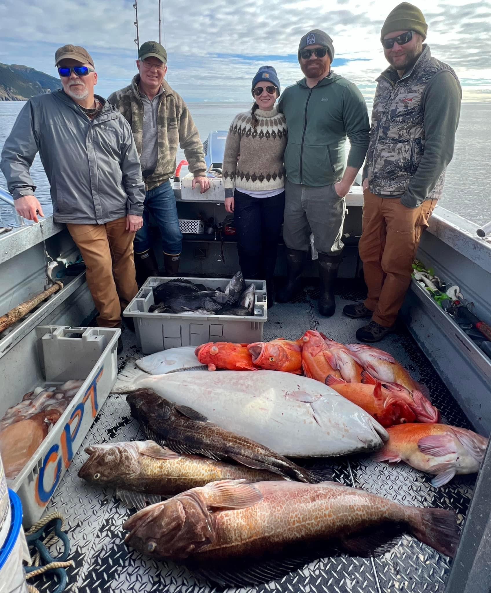 Two big fish caught in AK on a cruises, fishing, tours expedition