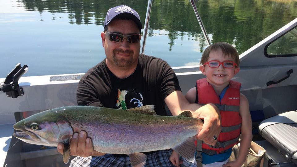 A large pink salmon caught in Klamath Falls
