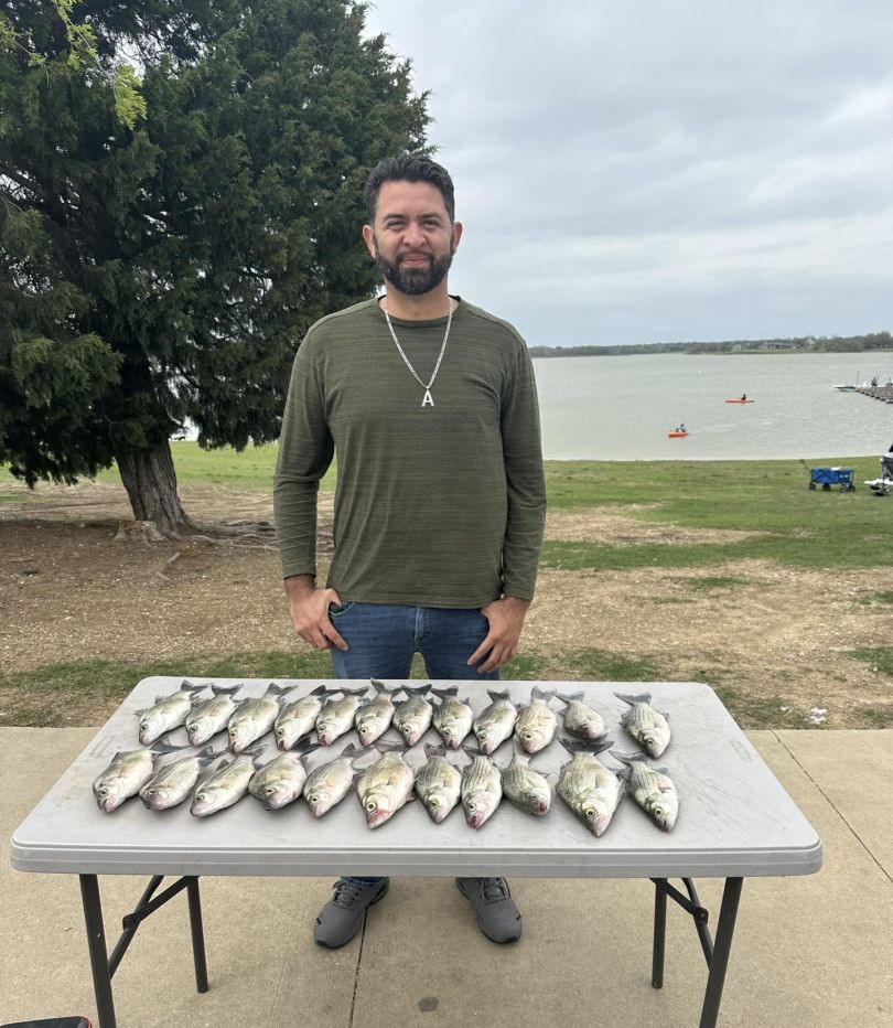 Two people fishing in TX