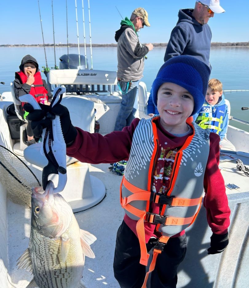 Wiper (Hybrid striped bass) fishing in TX