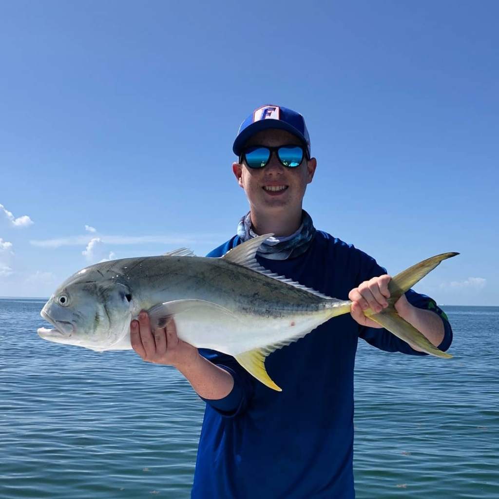 Crevalle Jack, a 20-inch saltwater fish, caught in FL