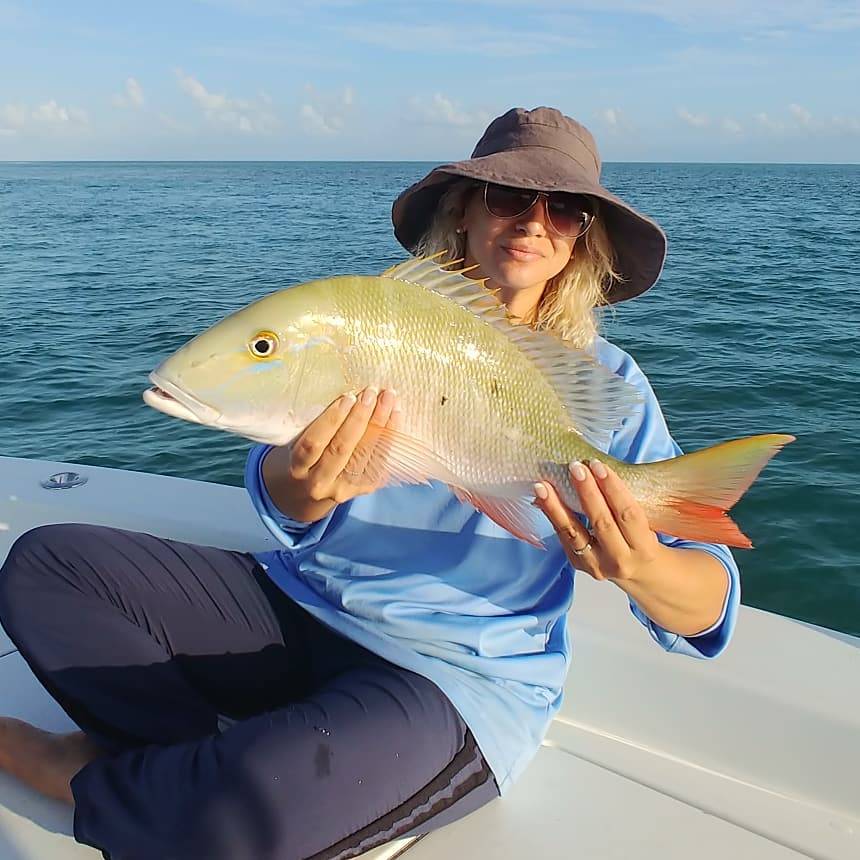 A single mutton snapper fish caught in FL