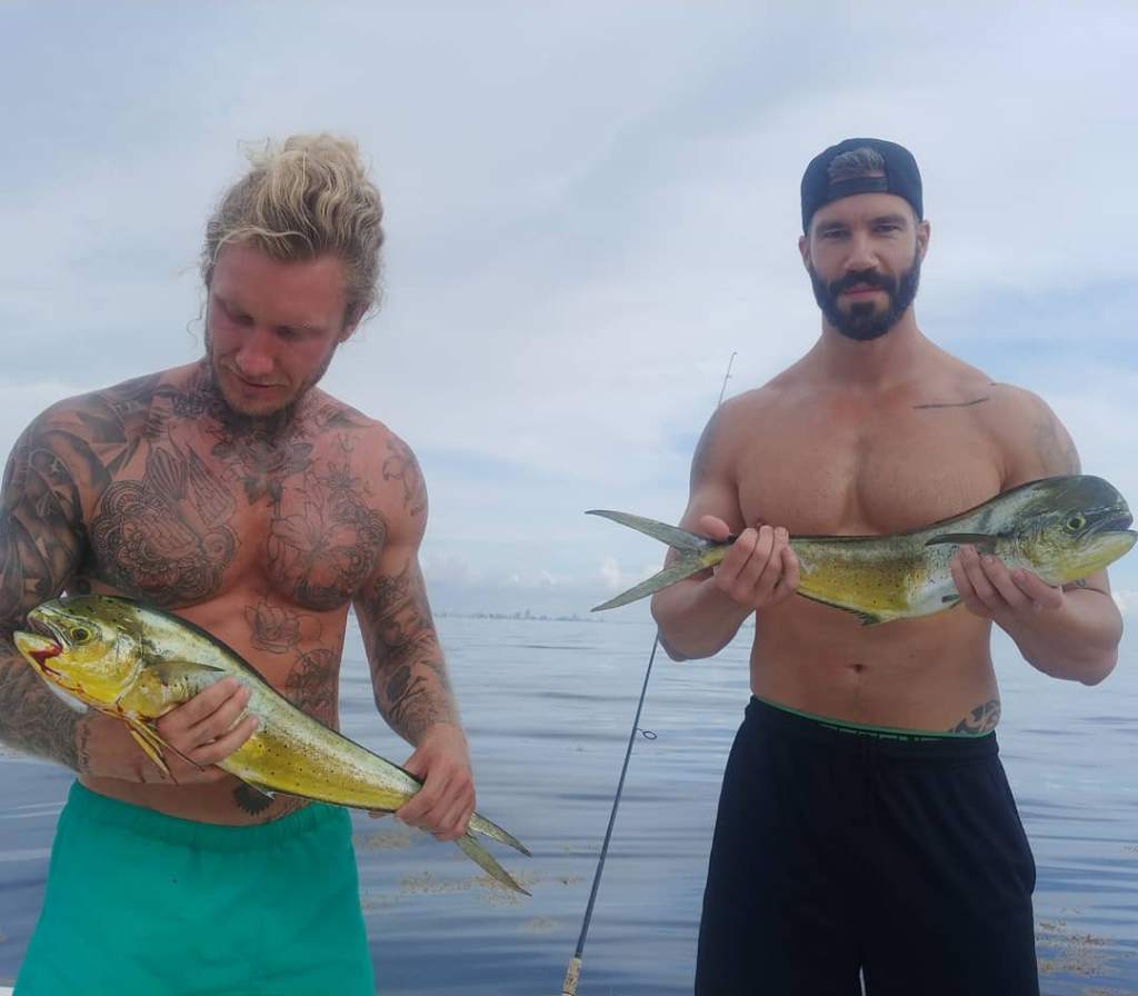 Two anglers fishing in Key Biscayne