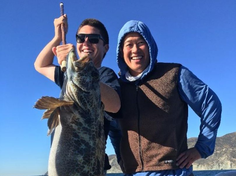 Two anglers fishing in Dana Point