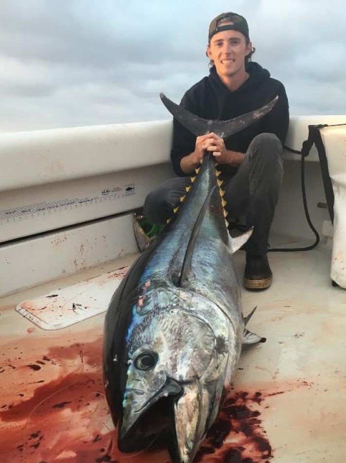Blackfin Tuna, a 38-inch trophy fish, caught in CA