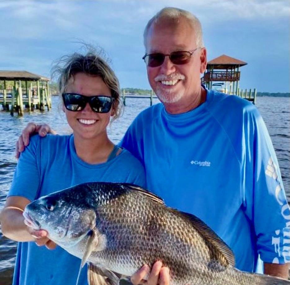 Sheepshead fish caught during fishing trip in Jacksonville