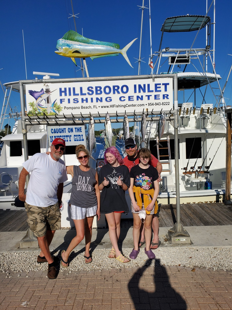 A single rainbow runner fish caught at Pompano Beach