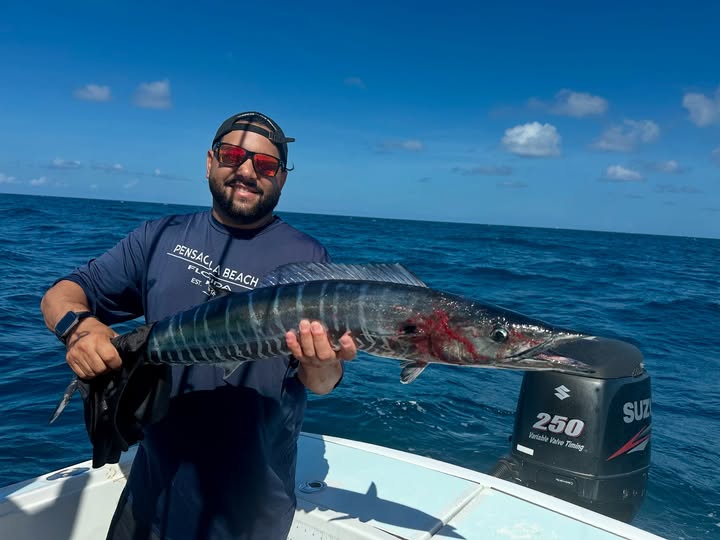 Wahoo fish caught during fishing trip in Pompano Beach FL