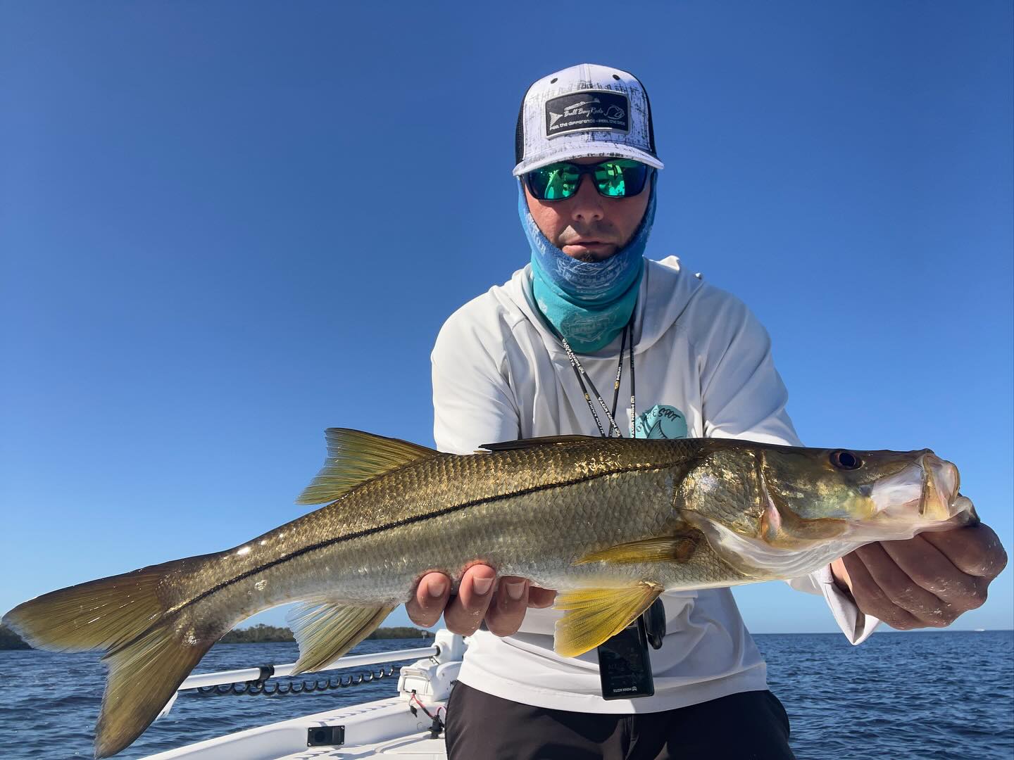 Morning inshore fishing charter targeting trout and snook in Ruskin FL Tampa Bay flats