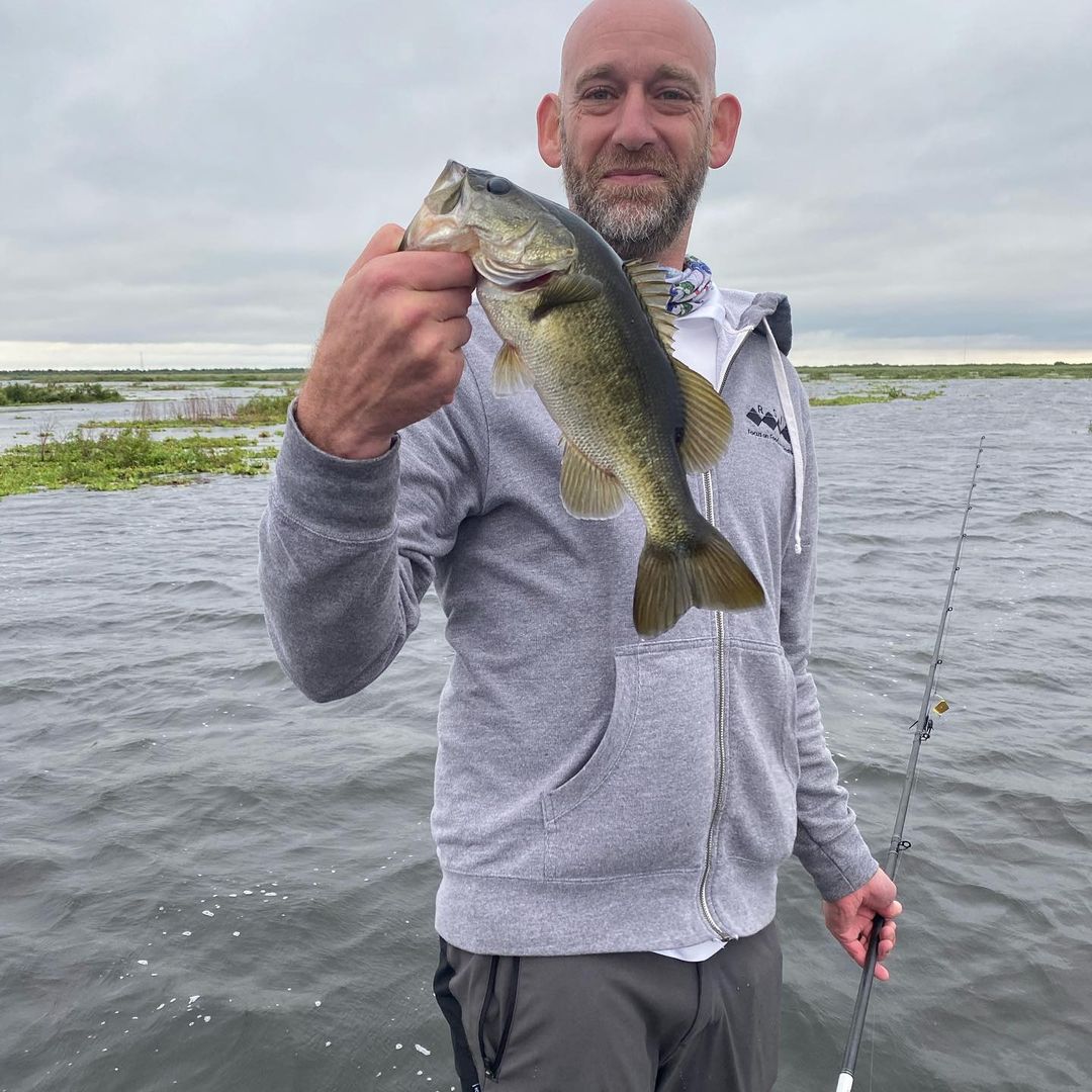 Largemouth bass caught while fishing in Florida