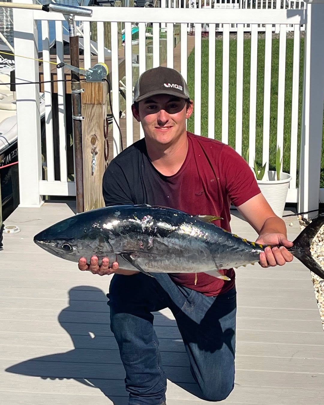 Atlantic Bonito fish caught by 4 people fishing at Barnegat Light