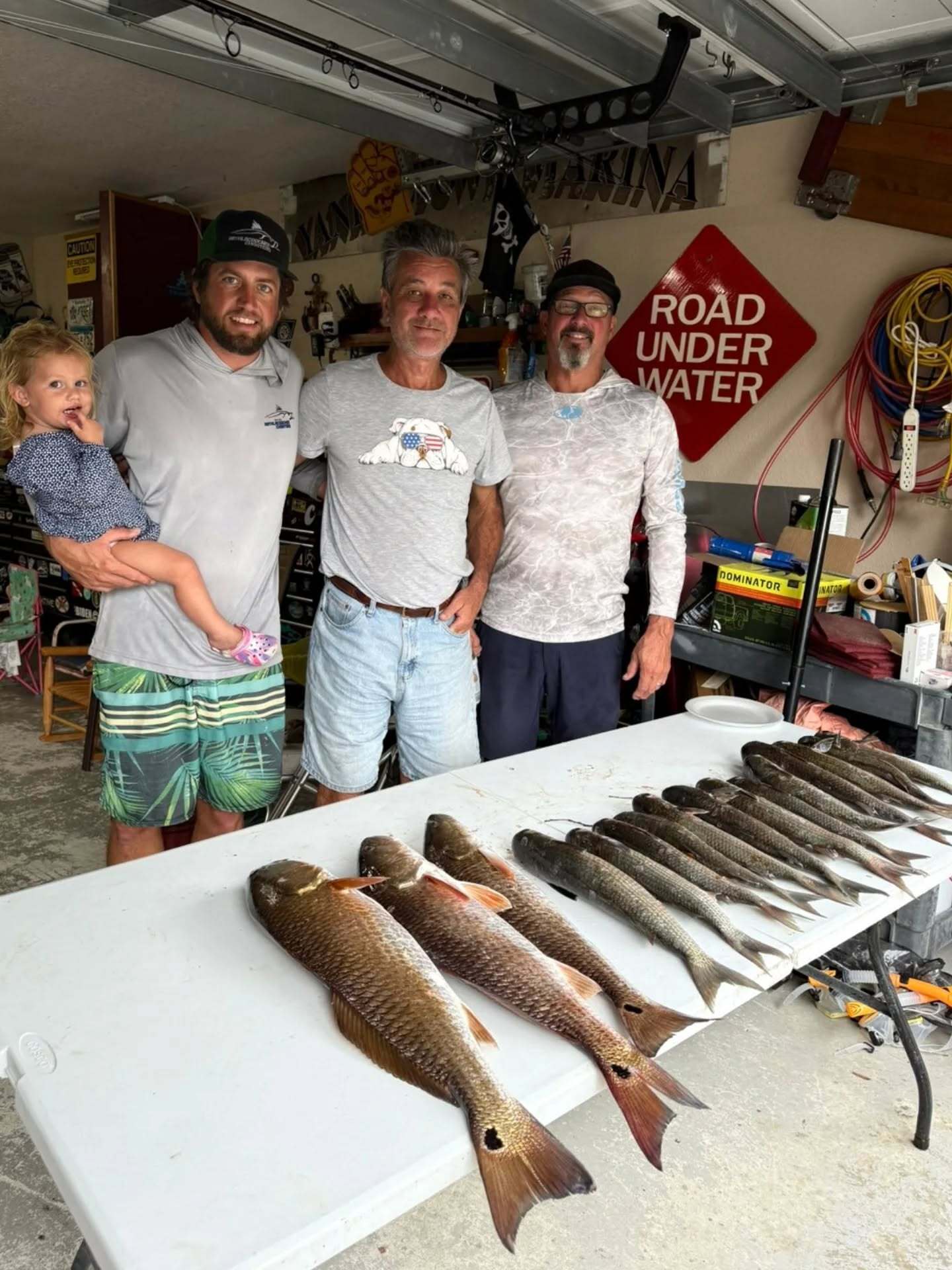 Redfish caught by 4 people while fishing in Yankeetown