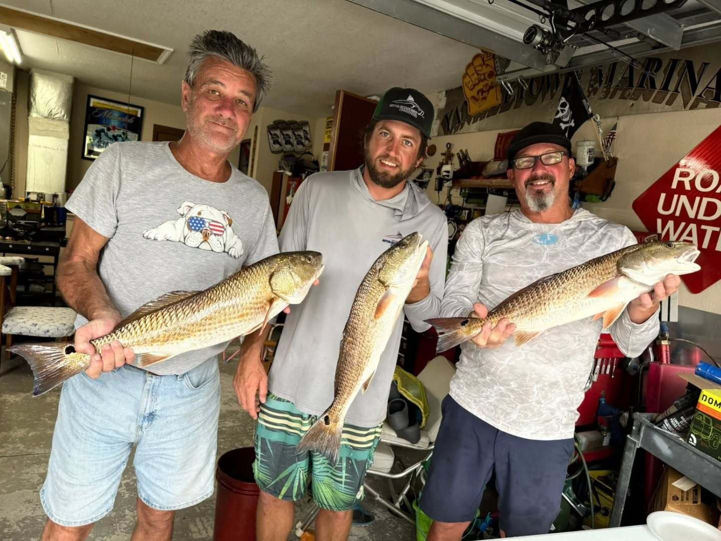 3 redfish caught while fishing in FL