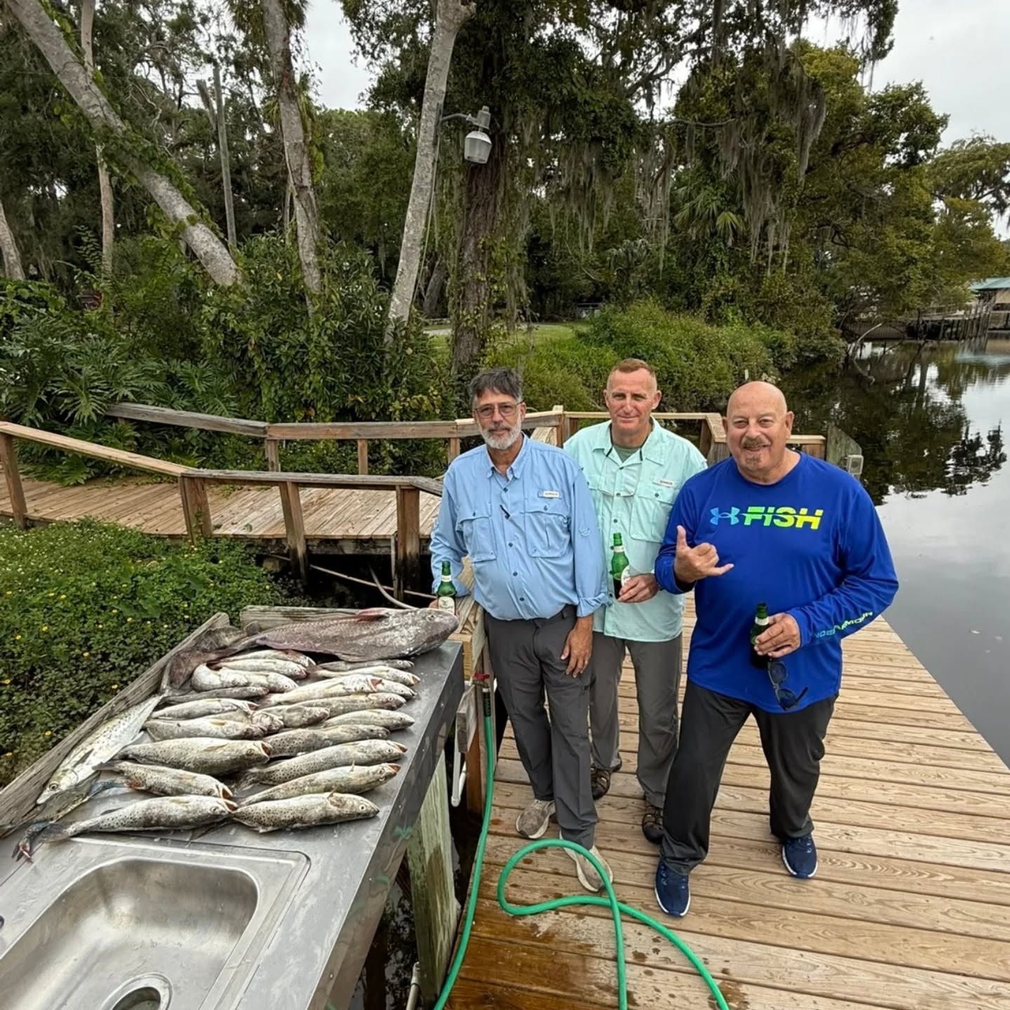 Three people fishing in Yankeetown