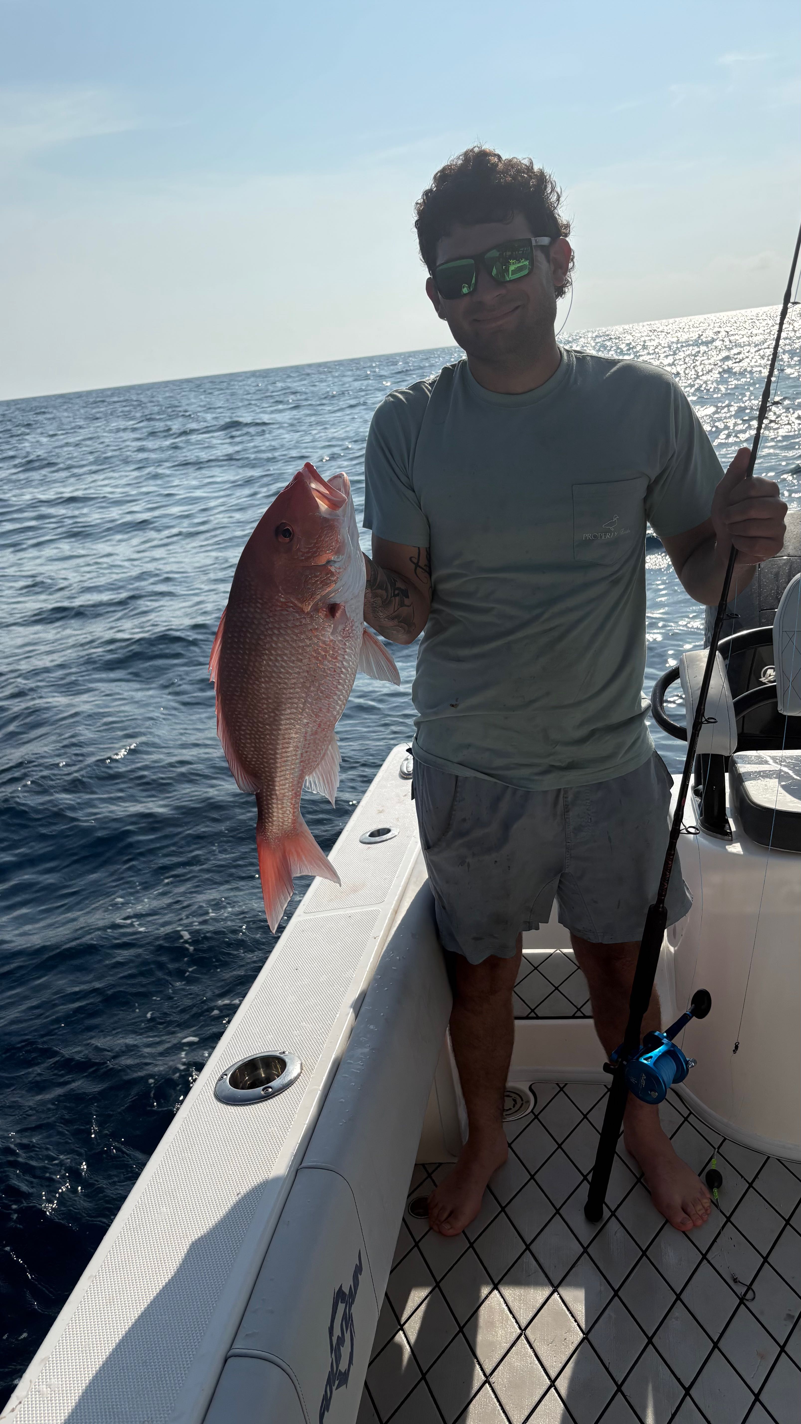 Red snapper caught while fishing in Port O'Connor TX waters