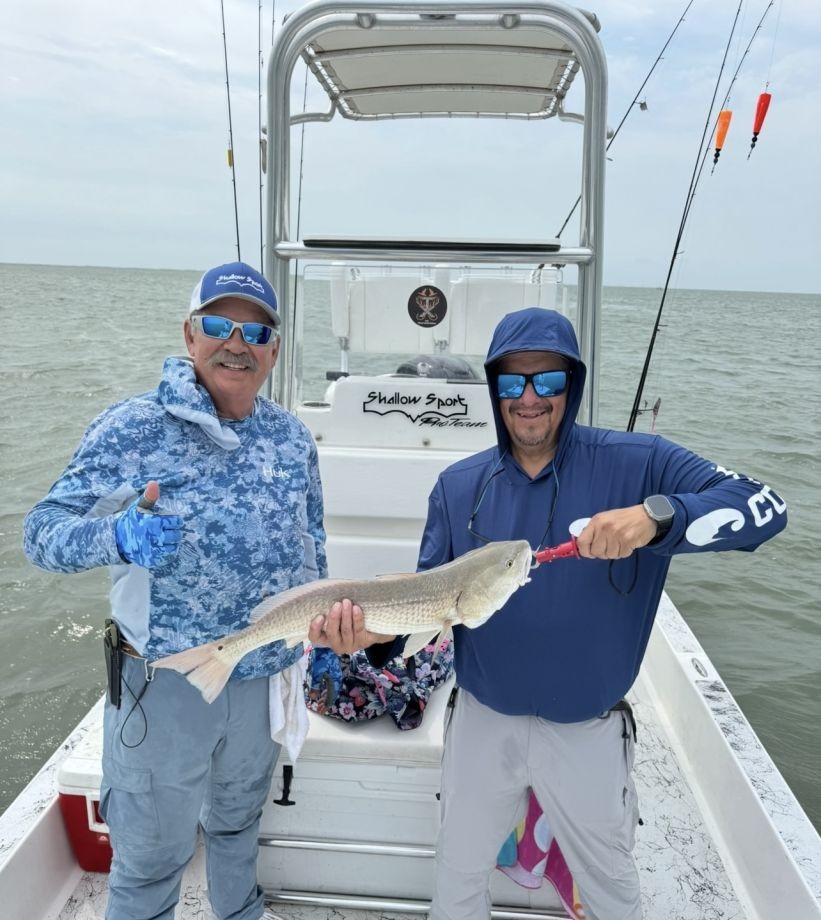 Two people fishing in Texas
