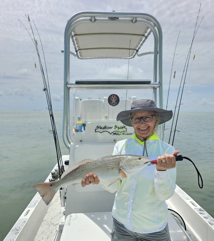 Lone angler fishing in TX