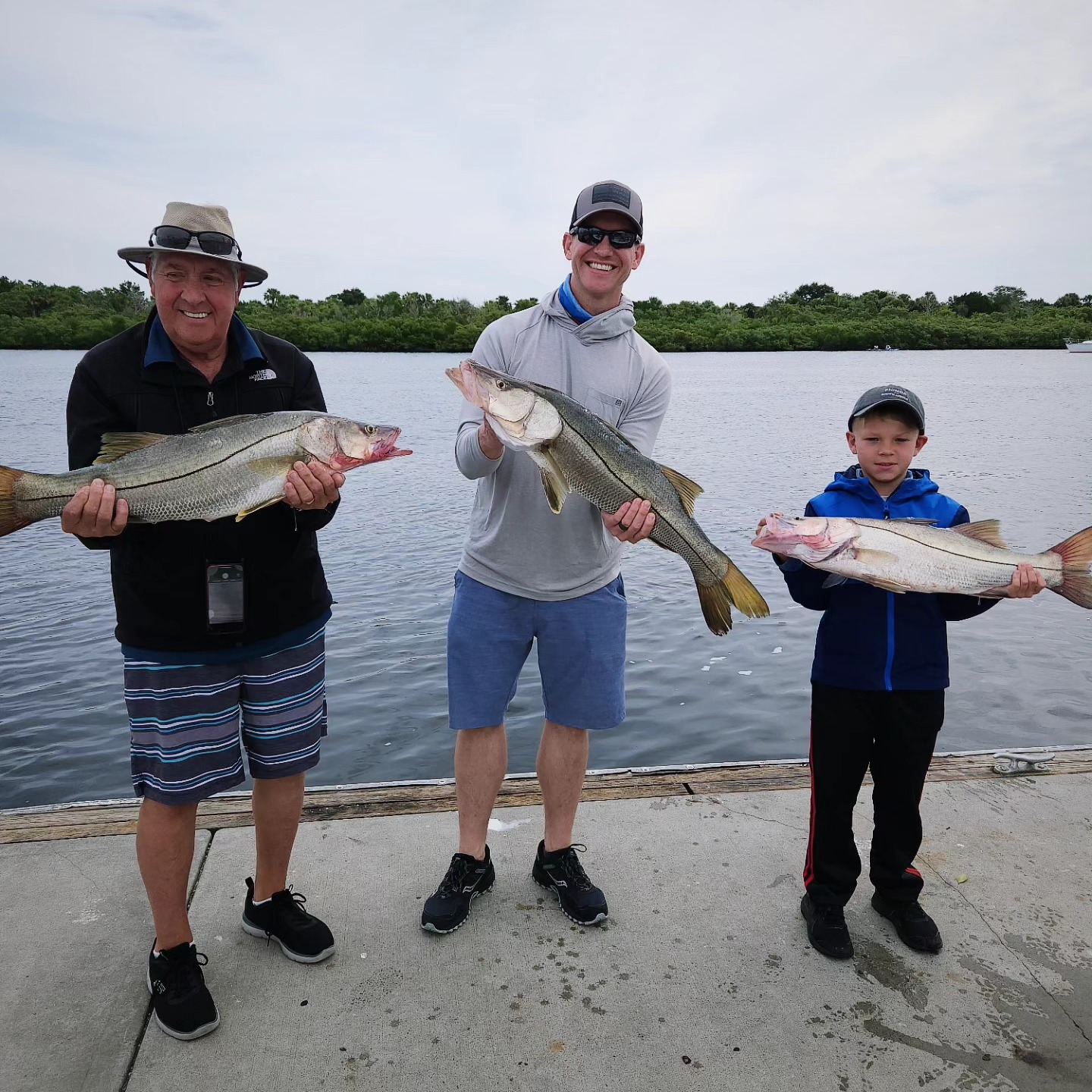 3 snook fish caught fishing in FL
