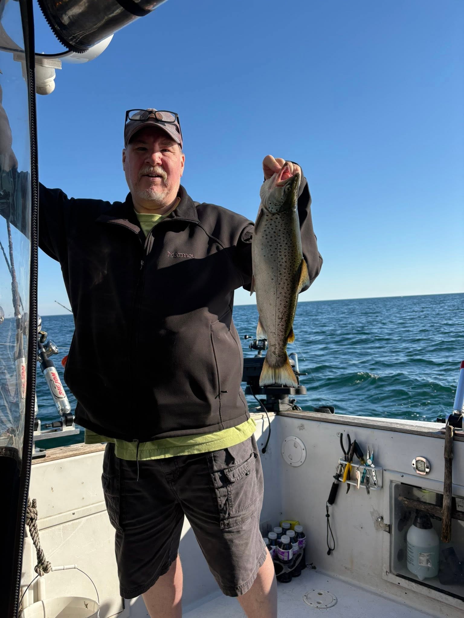 Atlantic salmon caught while fishing in Oswego NY