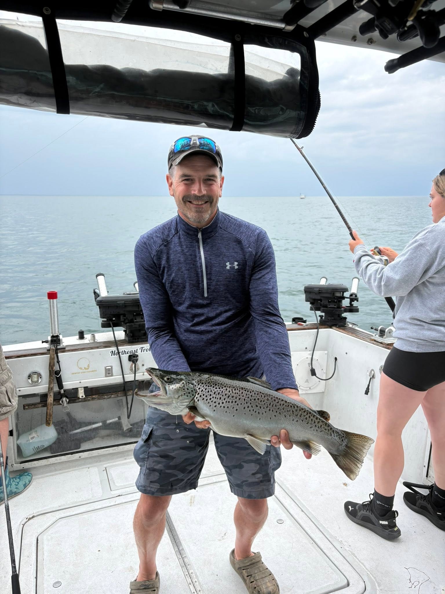 Brown trout caught while fishing in Oswego NY on charter boat