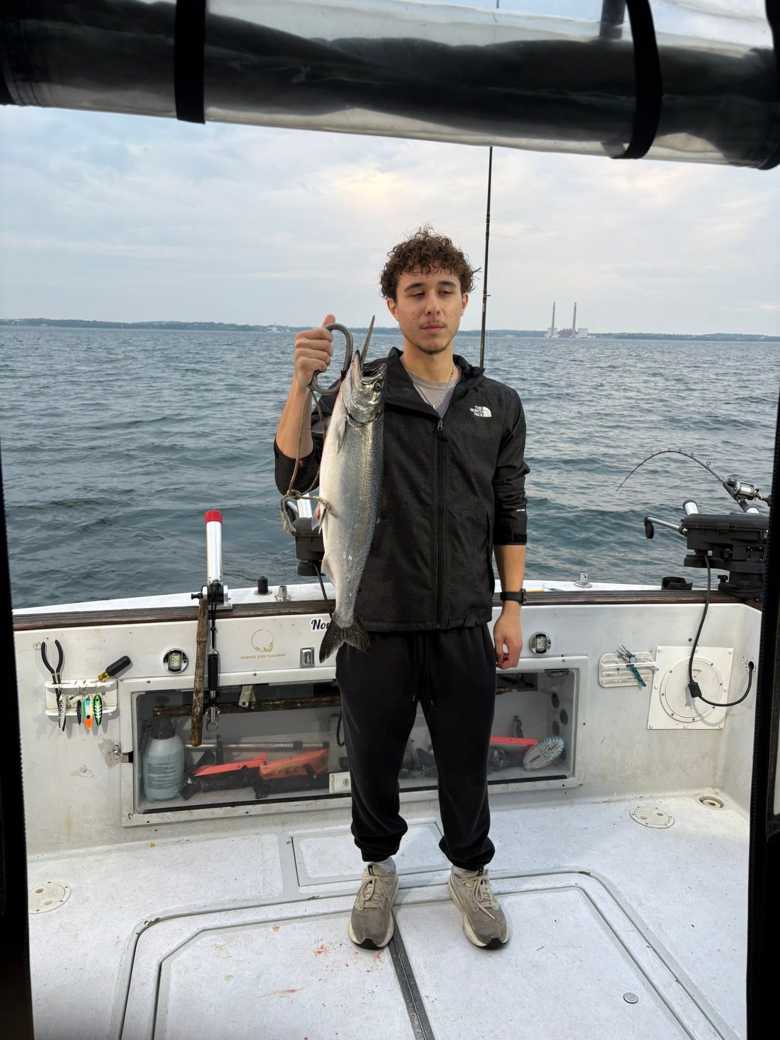 Chinook salmon caught while fishing in Oswego NY on charter boat
