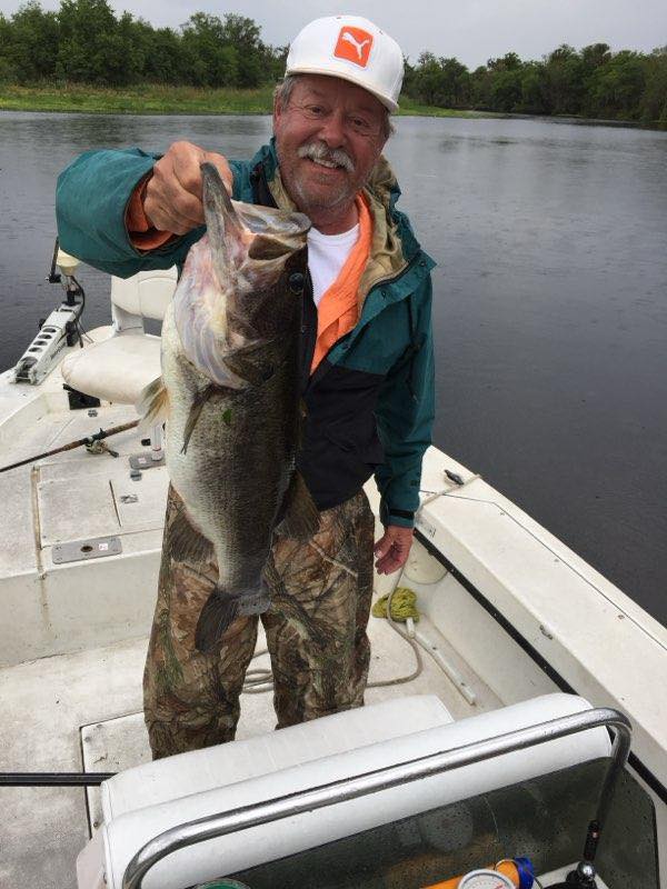 Large bass caught while fishing on lake in Alba, Texas
