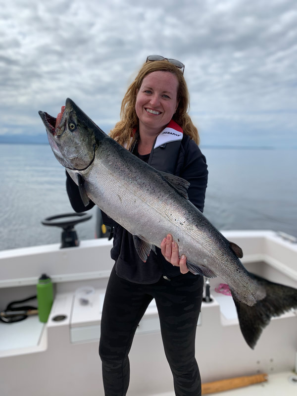 Angler with big fish caught in BC