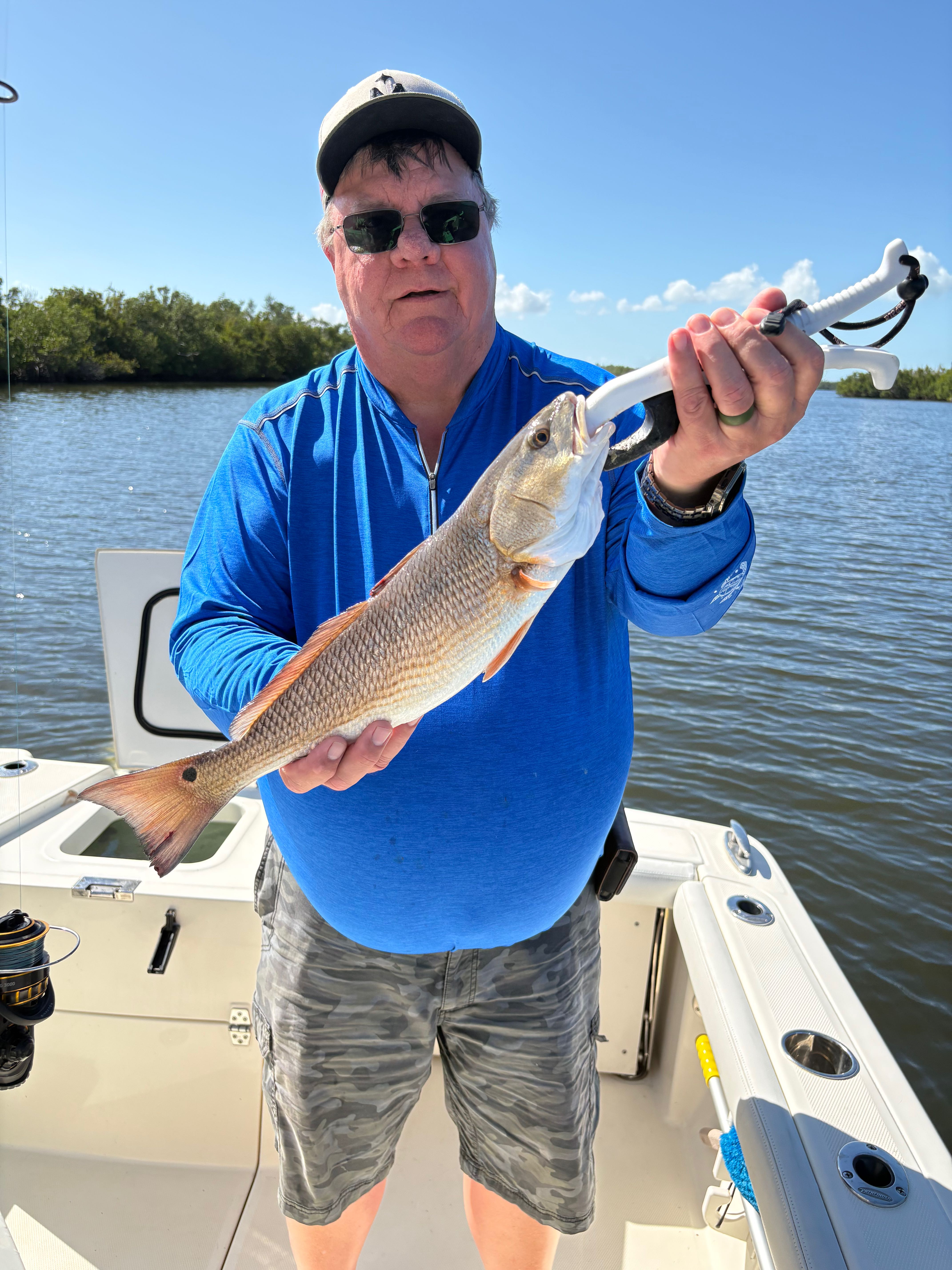 Redfish catch on fishing charter boat in Punta Gorda FL