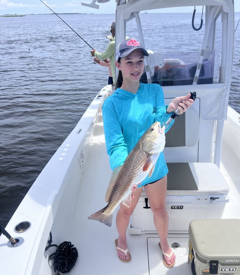 Redfish caught while fishing in Oak Island NC