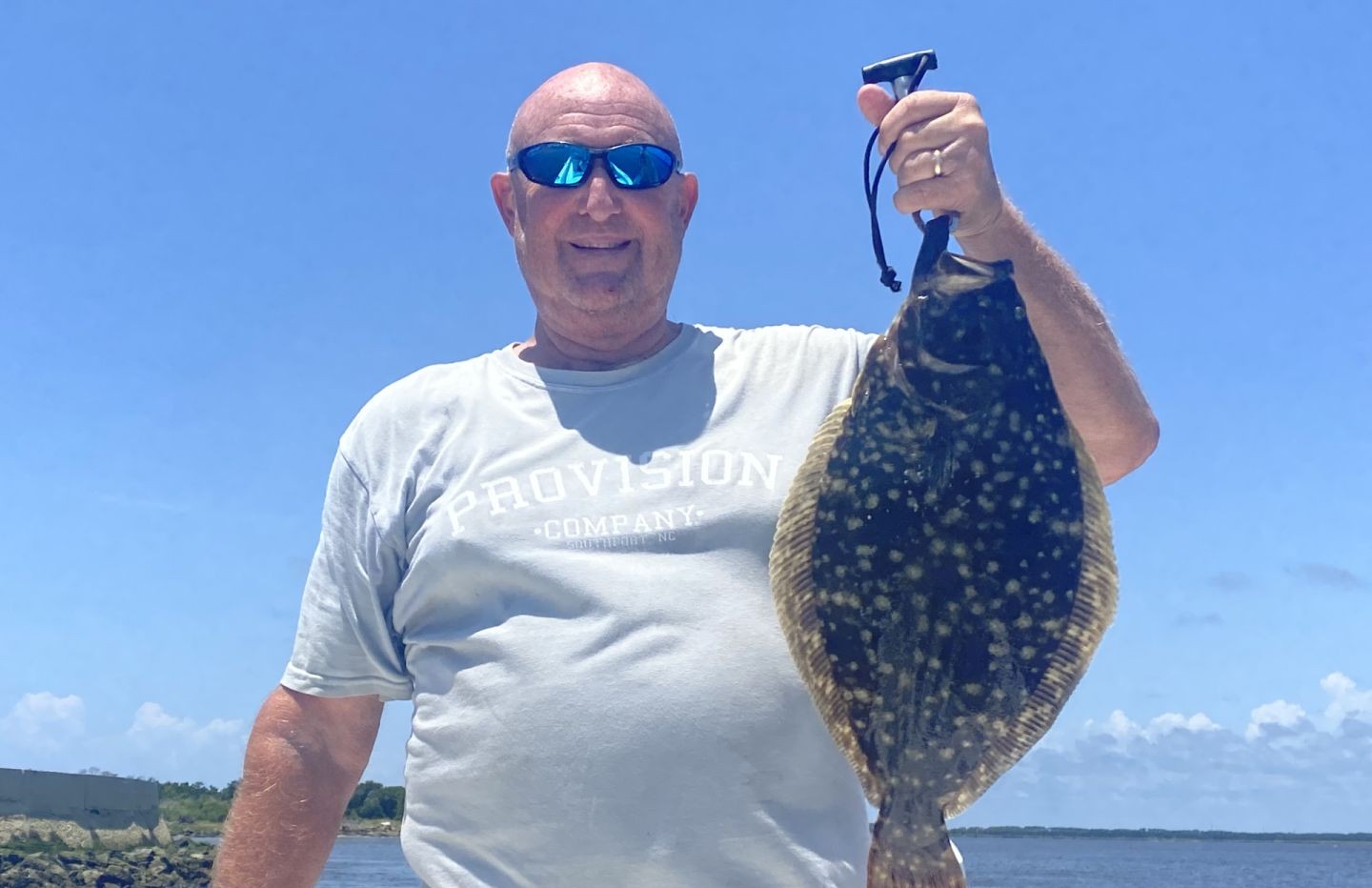 Southern flounder caught fishing in Oak Island NC waters