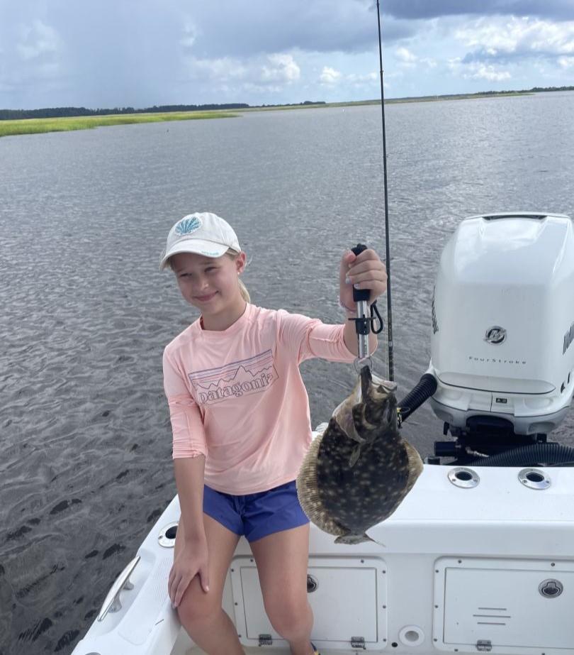 Southern flounder caught fishing in Oak Island NC waters