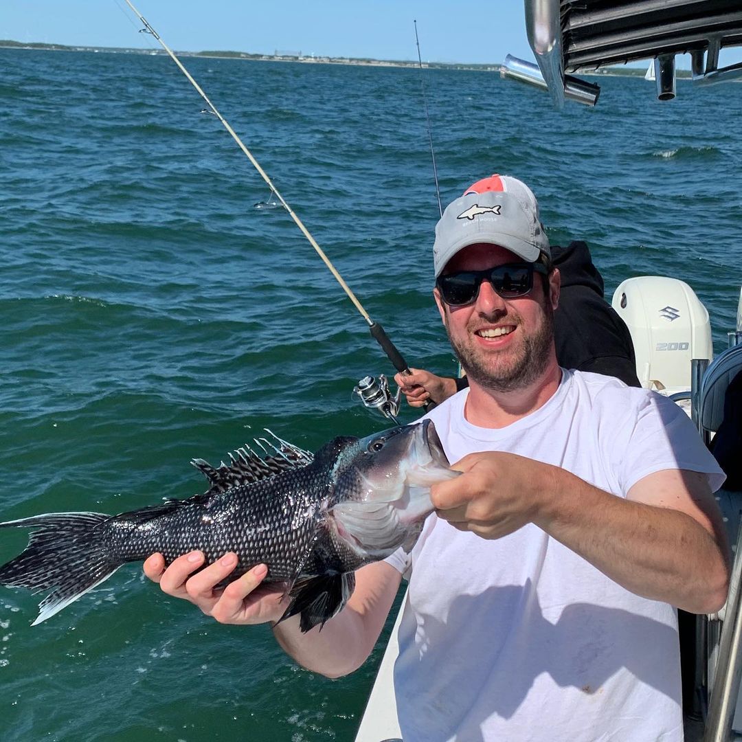 Impressive sea bass caught in Brewster
