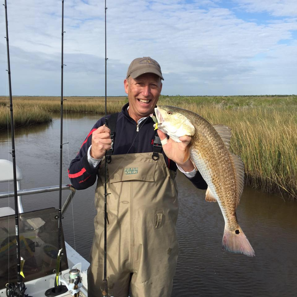 Redfish caught by two people in Cambridge