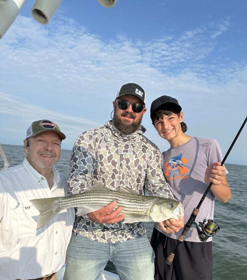 Striped bass fishing in Cambridge