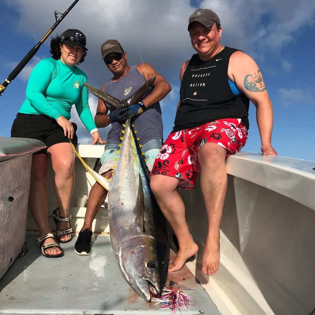 Blackfin Tuna, a 36-inch fish, caught in HI