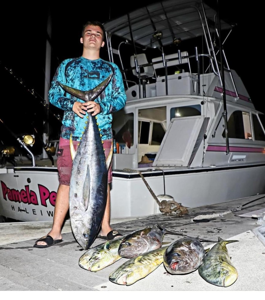 Two Blackfin Tuna, fishing in Haleiwa