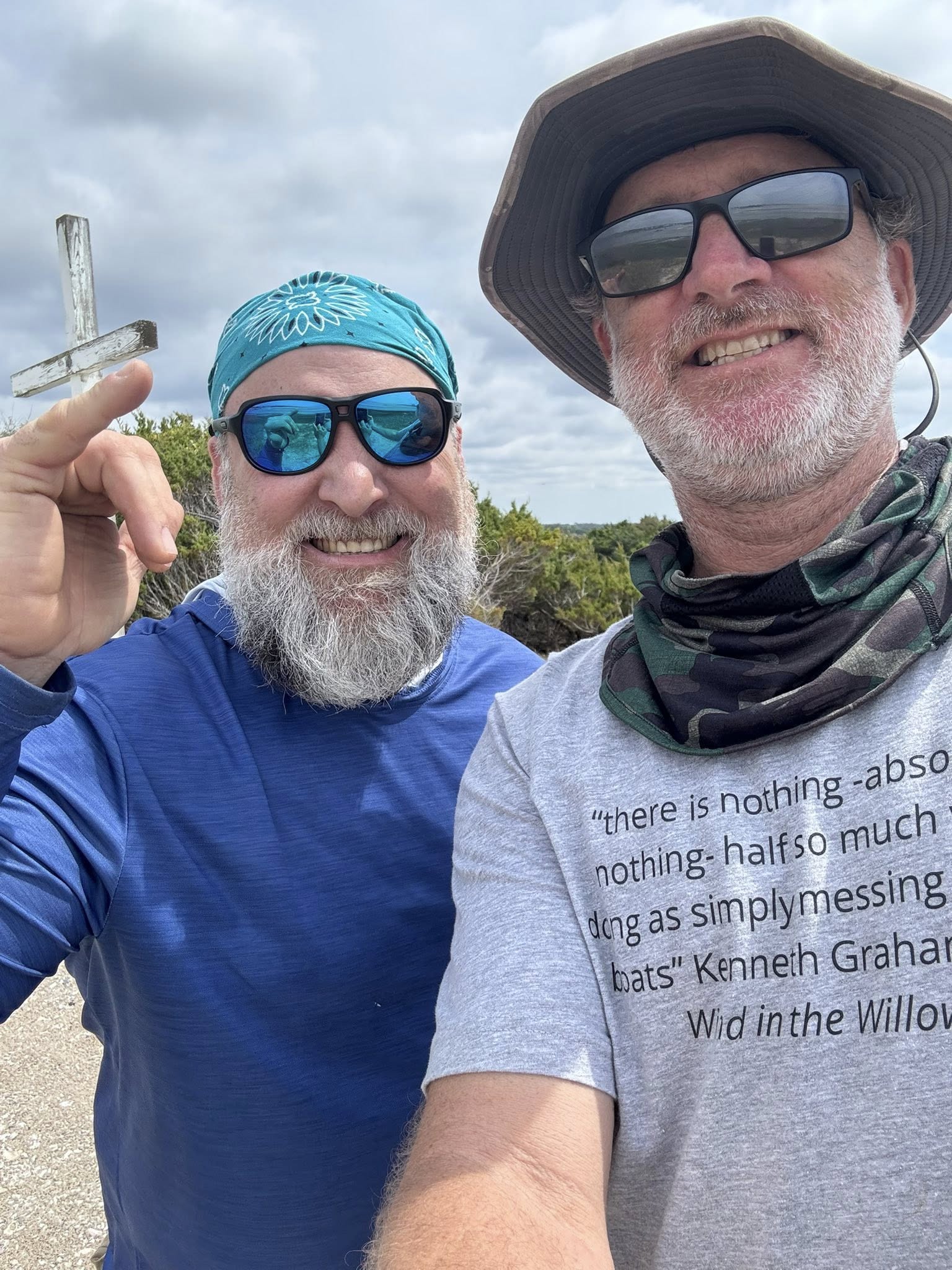 Two people fishing in North Carolina