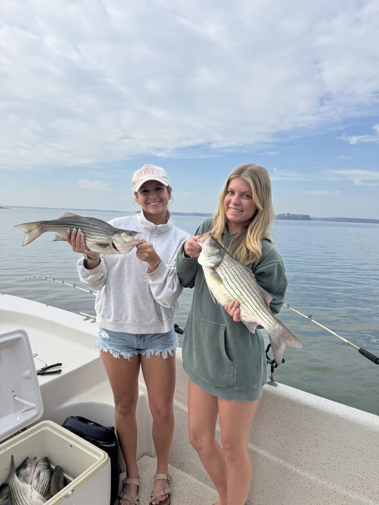 Two striped bass caught during fishing trip in North Augusta SC