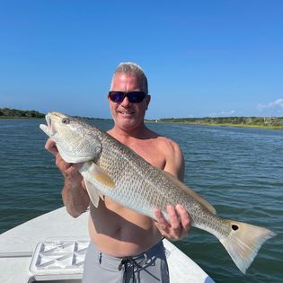 Redfish caught by angler at Cedar Point