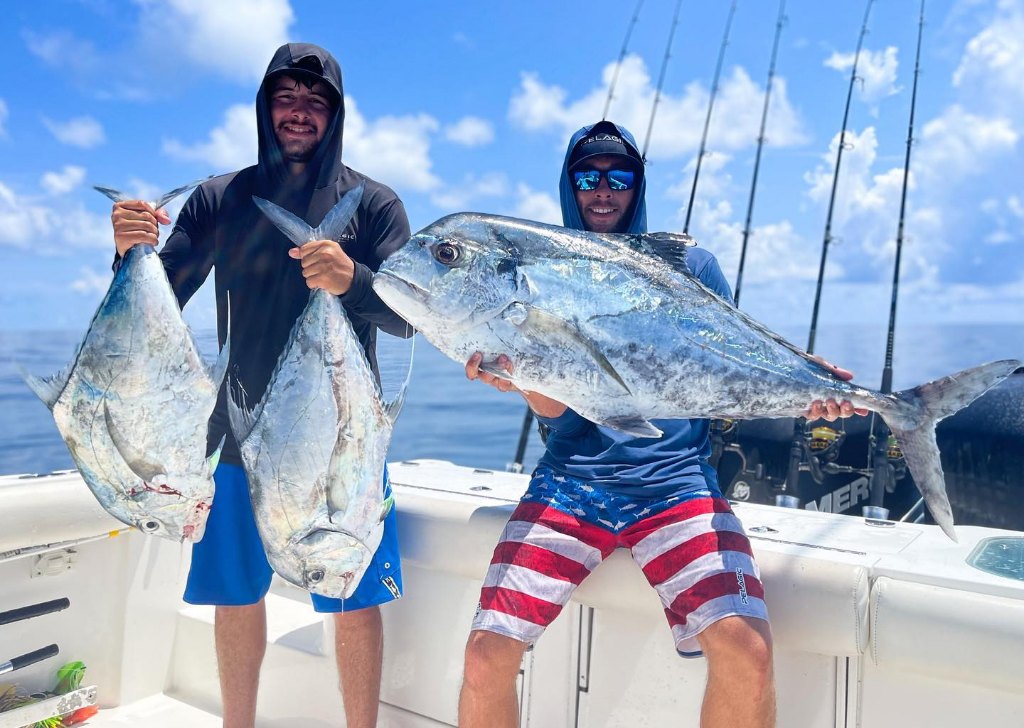 3 African Pompano fish caught in Charleston