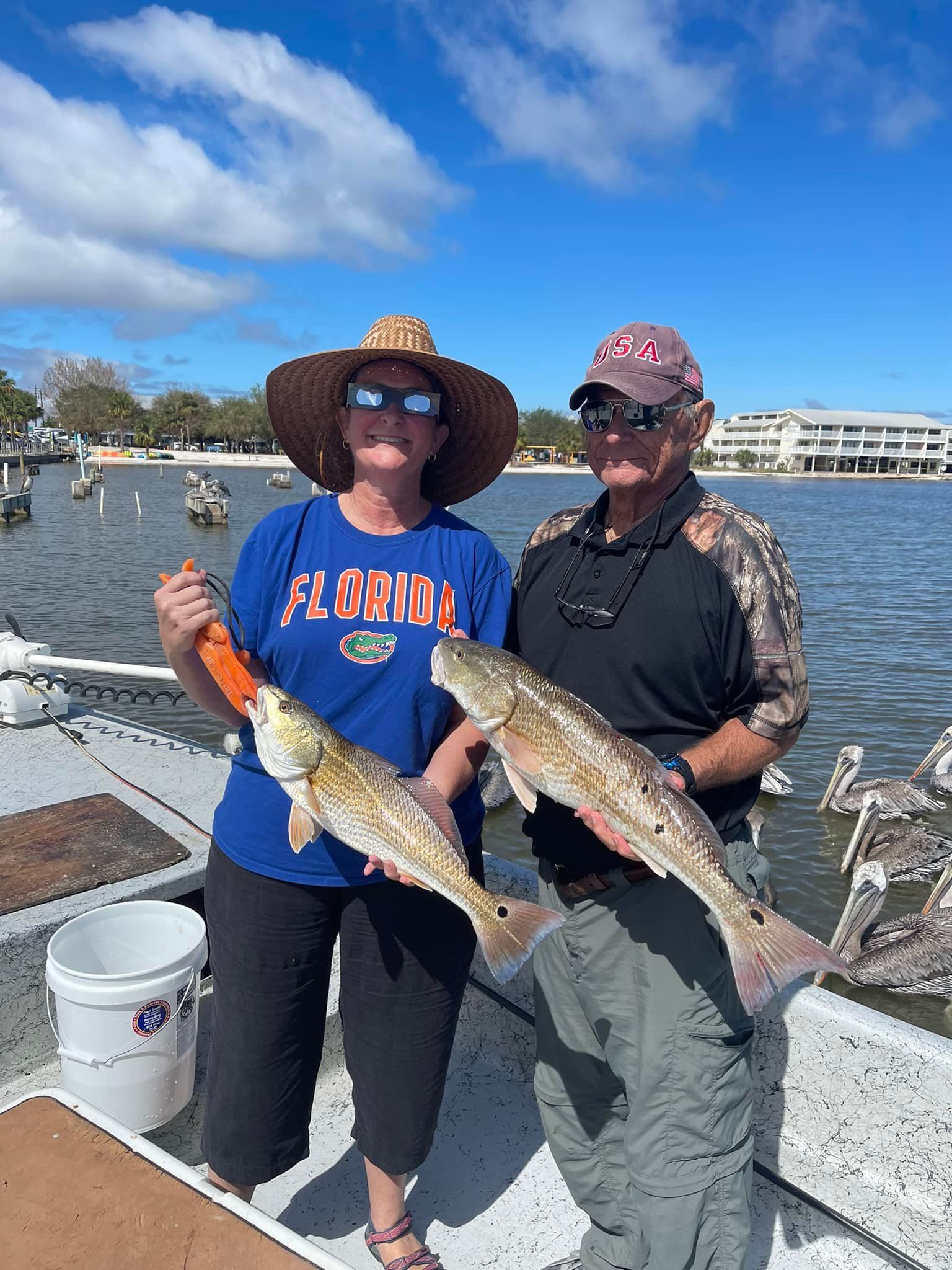 Two redfish caught while fishing in Cedar Key