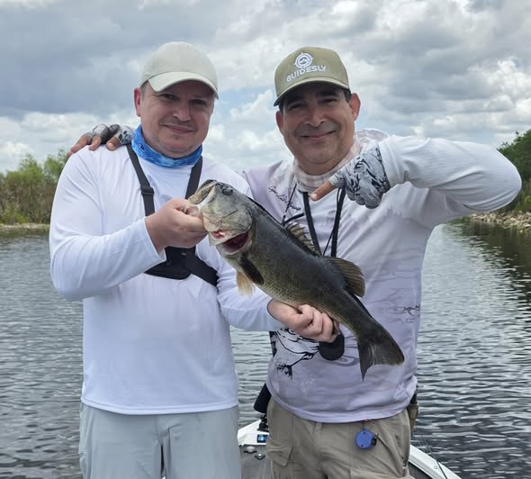 Successful bass fishing catch displayed on boat in Fort Lauderdale FL waters
