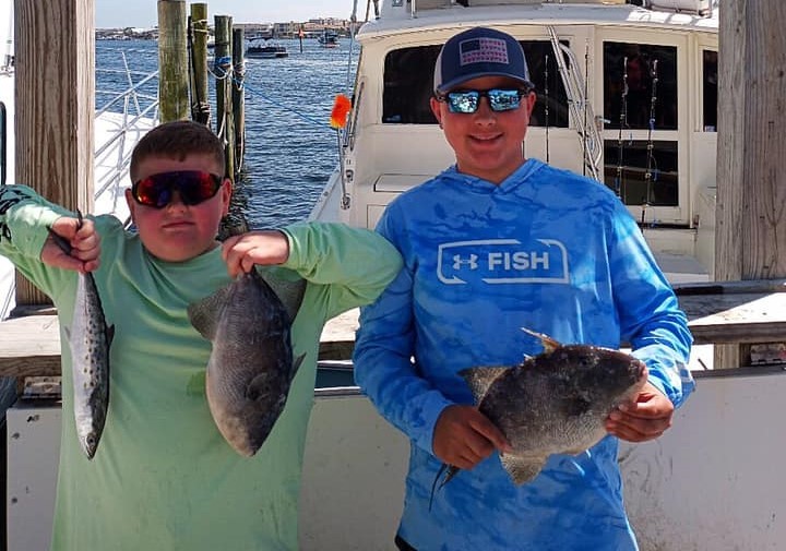 Two grey triggerfish caught in FL