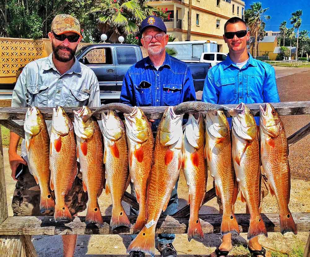 8 redfish caught at South Padre Island