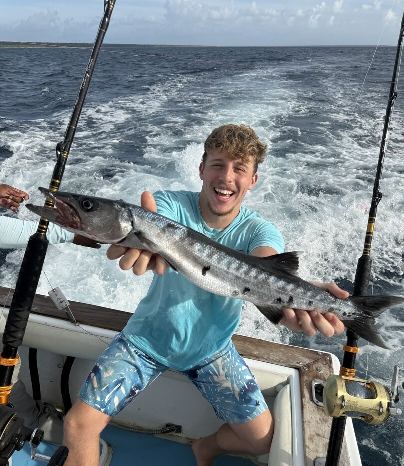 Great barracuda caught while fishing in Dominicus