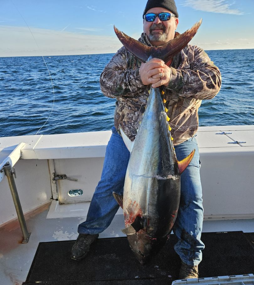 One person fishing in the ocean at Ocean City