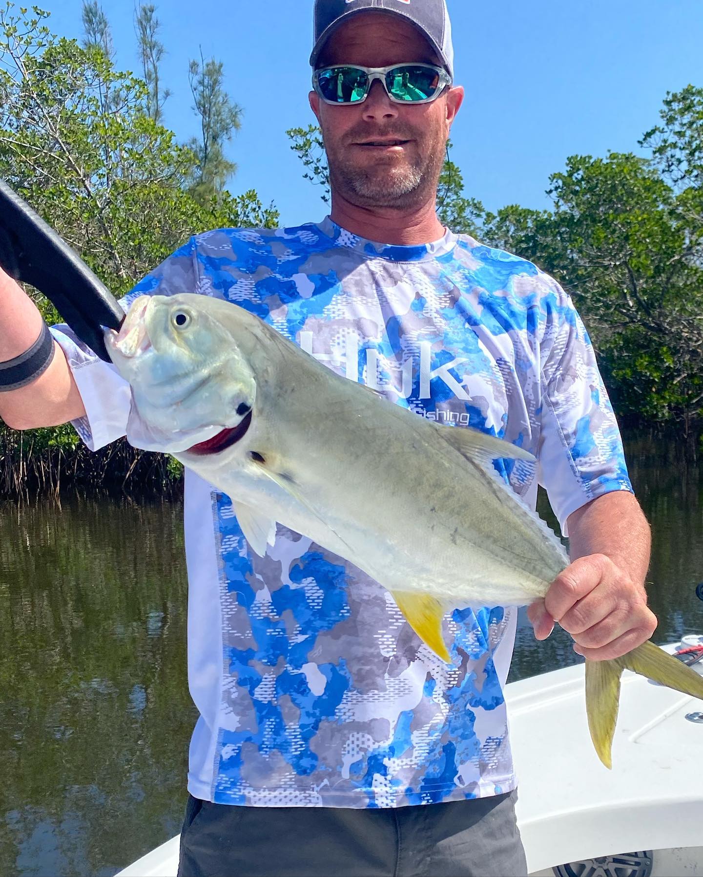 A Crevalle Jack fish of 15 inches caught while fishing in SC.